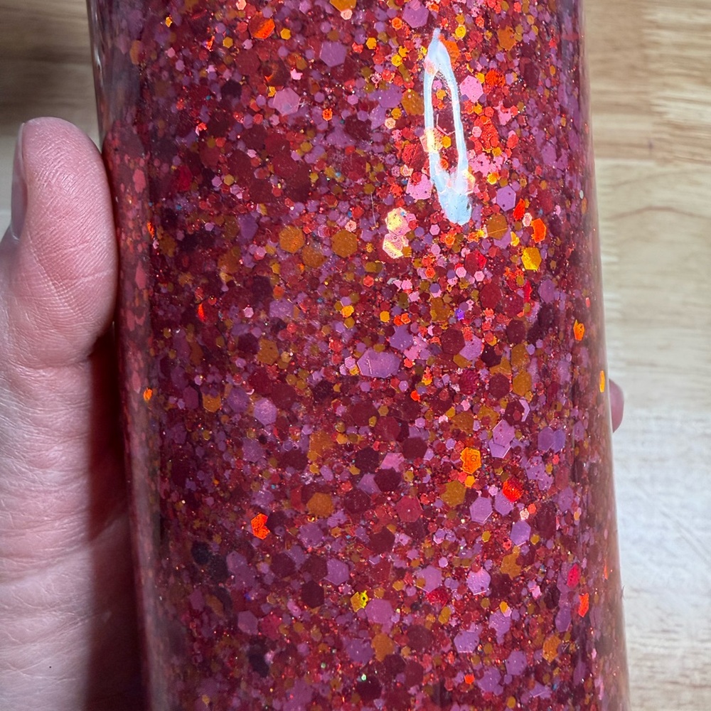 Handmade Sequins Red Who Framed Roger Rabbit Skinny Can Cooler Tumbler Cup - Picture 6 of 9